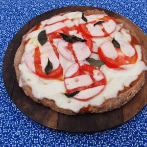 Pizza de Marguerita com a base da receita de hoje =D