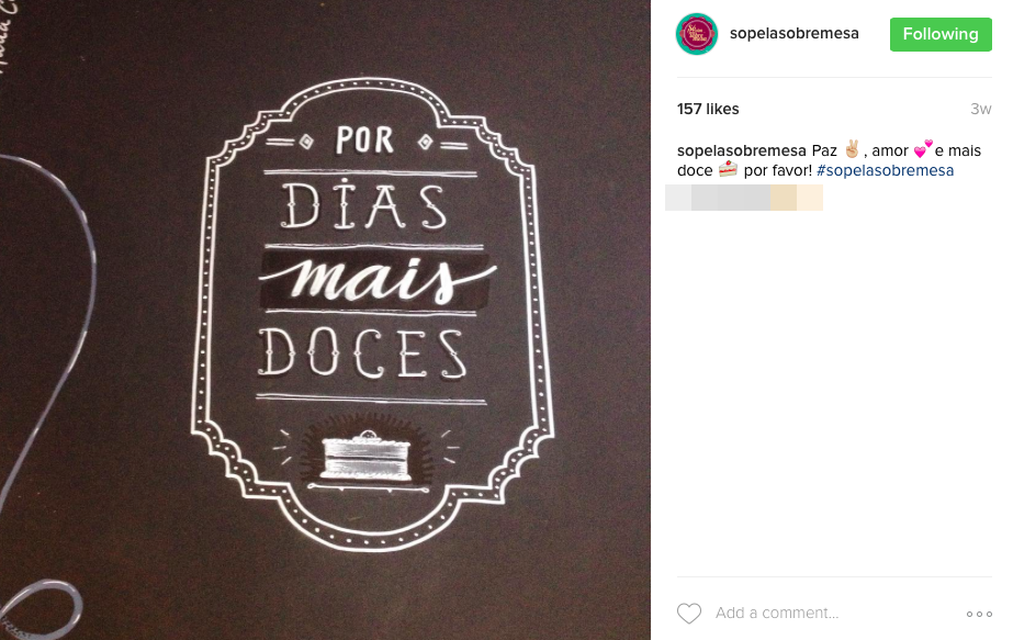 Confira as sobremesas deliciosas que a Lílian posta diariamente no Instagram do @sopelasobremesa =D